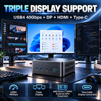 Mini PC Sharerdp AMD Ryzen 7 7840HS DDR4 RAM LPDDR5 8GB 512GB GDDR4 Mini PC de jeu Ordinateur de jeu Computadora Para Juegos