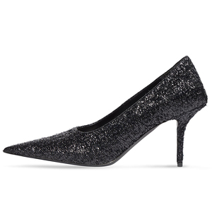 Nuovi Arrivi: <span class=keywords><strong>Scarpe</strong></span> da Donna Nere Glitterate con <span class=keywords><strong>Tacco</strong></span> a Spillo e Punta Affusolata, Lussuose per Feste, Gala e Red Carpet, Calzature Glamour di Alta Gamma all'Ingrosso - Product Image 2