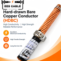 Kabel Konduktor Tembaga Telanjang HDBC Kelas B 8-4/0AWG 250-500kcmil untuk Proyek PV Surya, Kabel Pembumian ASTM Hard-Drawn EESCABLE