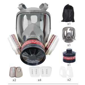Masker Respirator Kimia setengah wajah, masker <span class=keywords><strong>Gas</strong></span> sobek debu taktis setengah wajah industri terlaris - Product Image 1
