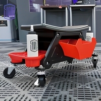 Nouvelle T-711A voiture détaillant tabouret chaise Mobile siège roulant Creeper microfibre plastique mécanique détaillants voiture nettoyage soins