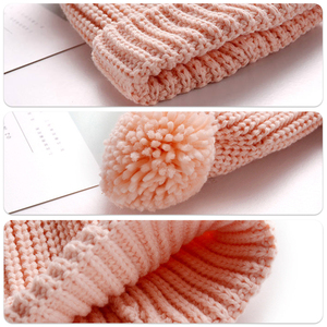 Offre Spéciale vente en gros belle bébé enfants couleur bonbon <span class=keywords><strong>pompon</strong></span> chapeau <span class=keywords><strong>Bonnet</strong></span> chaud tricoté bébé <span class=keywords><strong>bonnet</strong></span> chapeau - Product Image 2