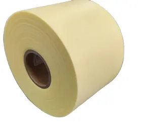 Hot Selling Wholesale High Quality 25gsm 100%PE/PET Yellow Hydrophilic ADL Of Diaper Breathable Airthrough Nonwoven Fabric Roll