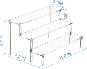 Large Acrylic Display <b>Risers</b> Perfume Stand Organizer Clear Acrylic <b>Shelf</b> <b>Risers</b> for Display Stands Use Clear Cupcake Stand <b>Riser</b> - Product Image 5