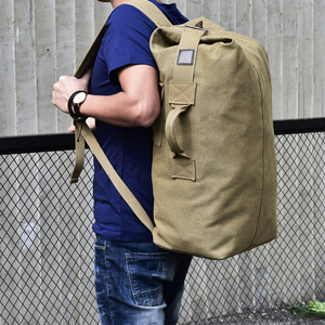 Large Capacity Travel <b>Backpack</b> For Men 20-35L Water Resistant Canvas Outdoor Leisure <b>Backpack</b> With Interior Zipper Pocket - Product Image 2