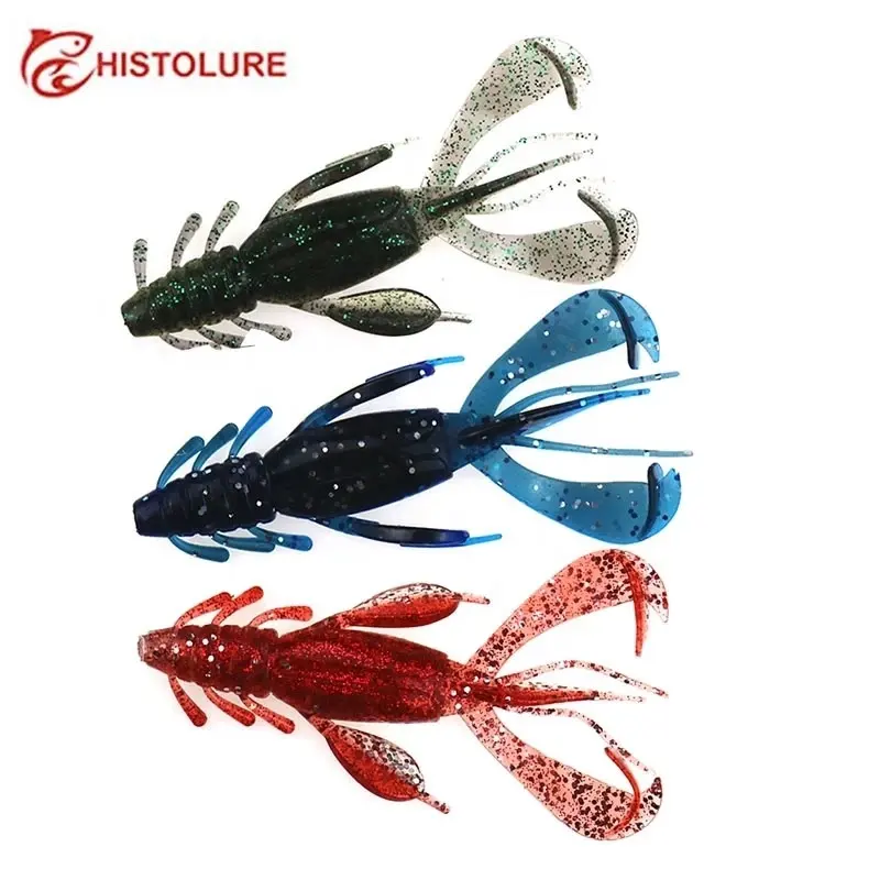 HISTOLURE 5 Pcs/Lot 11g/10cm Crevette leurre Souple Vers réaliste Pêche leurres bioniques homard Silicone Artificiel Appâts Doux