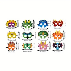 Máscara facial personalizada <span class=keywords><strong>de</strong></span> Navidad y Halloween, máscara <span class=keywords><strong>de</strong></span> superhéroe elástica y <span class=keywords><strong>de</strong></span> fieltro barata para niños, suministros <span class=keywords><strong>de</strong></span> fiesta <span class=keywords><strong>de</strong></span> cumpleaños temática Jungle Safari - Product Image 1