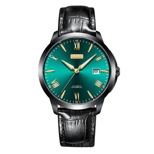 Montre mécanique minimaliste pour homme en acier inoxydable, personnalisable OEM, avec date, mouvement automatique japonais, montres de pilote - Product Image 2