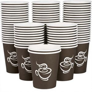 Gobelets en papier brun à double paroi recyclables, biodégradables, écologiques, compostables pour le café chaud, les fêtes, les pique-niques et les événements de voyage - Product Image 1