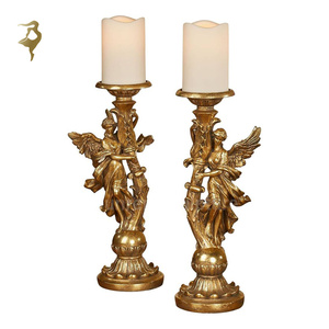 メタルブロンズレディー人間型アート彫刻床屋外ランプポスト像 - Product Image 2