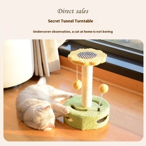 Chat griffoir animal petit plateau tournant dentelle chat griffoir jouet balle chat griffoir <span class=keywords><strong>fleurs</strong></span> produits pour animaux de compagnie - Product Image 3