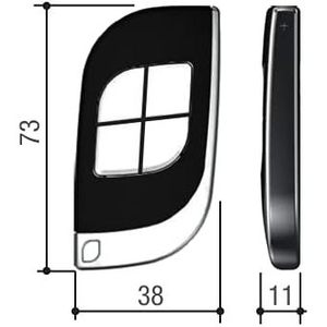 Tts44fks Telecomando a 4 canali da 433 Mhz per apertura cancelli di garage e capannoni, design minimalista, materiale plastico - Product Image 5