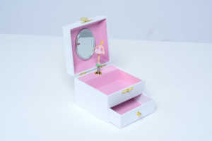 Mai luminoso personalizzato danza bianca pura Ballerina unicorno carillon MDF gioielli in legno carillon con cassetto per ragazze ragazzi regalo per bambini - Product Image 4