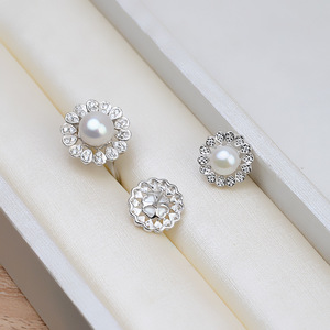 Juego de Anillos de Plata S925 para Hacer Joyas, con Perlas, Redondos, para Pendientes, Cabeza y Cara, Cerrados/Extremos Ciegos, Modelo 1316, Joyería de Moda - Product Image 4
