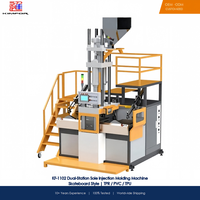 Machine de moulage par injection de semelles rotative à double station pour engrenages et moteurs