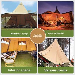 Tente <span class=keywords><strong>tipi</strong></span> de camping indienne en toile Oxford imperméable résistante aux UV pour l'extérieur, pour les fêtes et les mariages - Product Image 4
