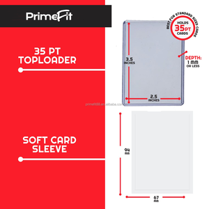 Fundas Protectoras Semirrígidas de PVC Personalizadas Prime Fit P172 para Tarjetas, Cargador Superior 3x4, Transparentes, para Tarjetas Deportivas y de Juego - Product Image 2