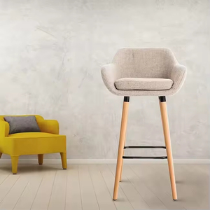 <span class=keywords><strong>Tabouret</strong></span> <span class=keywords><strong>de</strong></span> bar haut moderne en tissu, vente en gros, pour bar à domicile, salon et chambre à coucher - Product Image 2