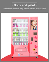 Distributeur automatique de perruques et de cils de cosmétique de beauté d'enveloppe brillante rose à vendre