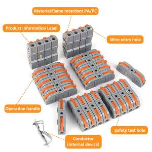 Conectores de cable de palanca rápida OEM y ODM con logotipo personalizado Terminal de empalme de cobre rectangular para conexión de cable - Product Image 2