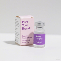 Personnalisez votre design : Petites flacons de 3 ml et 10 ml, flacons Pepti simples de 3 ml, étiquettes et boîtes holographiques brillantes