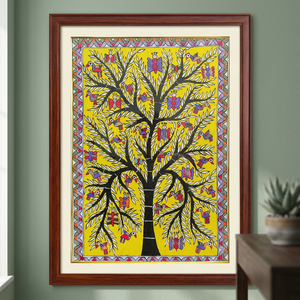 Peinture folklorique traditionnelle Mithila, peinture artisanale sur toile, art folklorique 3D complet, peinture folklorique du Bihar, Madhubani, Jharkhand, décoration de la maison (2720) - Product Image 5