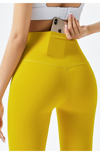 Nuovi <span class=keywords><strong>Leggings</strong></span> Lulu Sportivi Senza Cuciture per Fitness e Palestra a Vita Alta con Controllo Addominale e Tasche, Pantaloni Yoga da Donna con Effetto Push-Up - Product Image 2