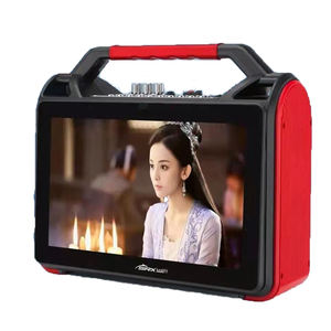 เครื่องเล่นคาราโอเกะแบบพกพาสำหรับเต้นรำกลางแจ้งพร้อมระบบสั่ง<span class=keywords><strong>เพลง</strong></span>อัจฉริยะ หน้าจอขนาดใหญ่ เครื่องเล่นวิดีโอไร้สาย ระบบเสียง - Product Image 1