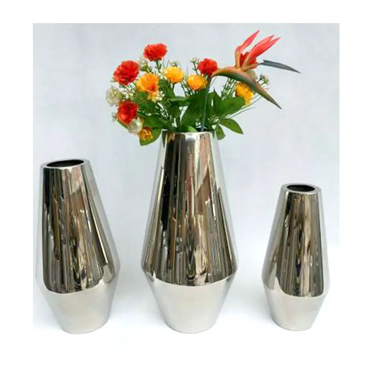 Vaso de flores de aço inoxidável, vaso de flores para jardim, canto, suporte de flores, decoração de casa, caixa de papel