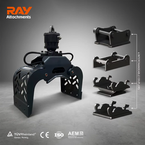 Pinza Hidráulica Profesional de Alta Resistencia para Demolición y Clasificación, 4 Acopladores Intercambiables, Motor, Compatibilidad con Excavadoras de 1-30t, <span class=keywords><strong>RAY</strong></span> - Product Image 1
