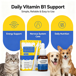 Suplementos de Vitamina B1 Líquida Waylemo para Perros, Vitaminas para <span class=keywords><strong>la</strong></span> Piel y el Pelaje, Cuidado de <span class=keywords><strong>la</strong></span> Salud de las Mascotas, Apoyo para <span class=keywords><strong>la</strong></span> Malnutrición, OEM - Product Image 3