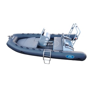 เรือไฟเบอร์กลาสแบบแข็ง RHIB480 ขนาด 16 ฟุต พร้อมดาดฟ้าอาบแดด - Product Image 2