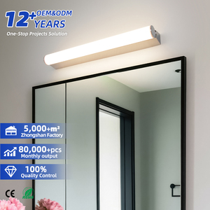 Applique murale LED moderne pour salle de bain, lumière blanche chaude 3500K, commande tactile, en aluminium, pour éclairage de miroir et maquillage - Product Image 1