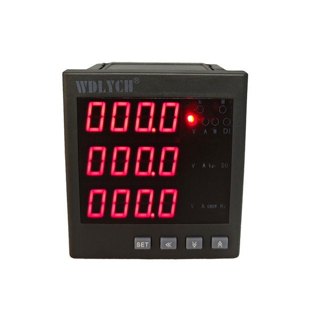 WDY-AE Industrial Digital Panel Meter AC 220V 3 Phase 72*72mm LCD Display Electric Multi-Function Energy Meter