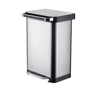 Hot Koop Keuken 50L Vuilnis Compactor Bin Rvs 13 Gallon Comprimeren Vuilnisbak Met Pedaal