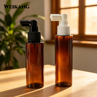 Flacon pulvérisateur pour la gorge en plastique PET médical de 30 ml, 60 ml, 100 ml, 120 ml, 150 ml avec pompe pulvérisatrice de haute qualité