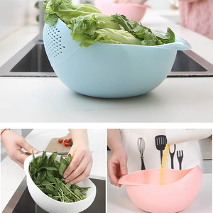 Cesta de drenaje multifuncional para lavar arroz y filtro - Cesta de plástico creativa para lavar arroz - Product Image 6