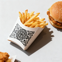 Dossiers en papier kraft personnalisables, écologiques, recyclables, jetables, de qualité alimentaire, avec logo personnalisé, pour emballages de plats à emporter et de restauration rapide