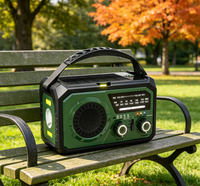 Radio météo d'urgence solaire à manivelle 16000 mAh AM/FM/WB avec accès Internet