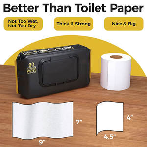 OEM Private Label Biodegradável 80pcs Flushable Toalhetes Toalhetes Molhados Flushable Perfumados Personalizados para Limpeza de Bunda para Adultos - Product Image 3