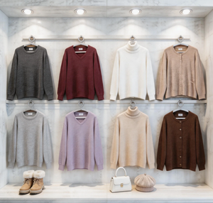 Suéteres Femininos de Tricô 70% Viscose 30% Nylon, Malha Fina, Macio e Respirável, Antirrugas, Casual 12GG - Product Image 1