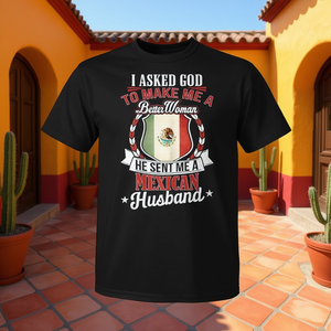 Camiseta de aniversario para esposa con la frase 'I Love My Mexican Husband' - Product Image 3