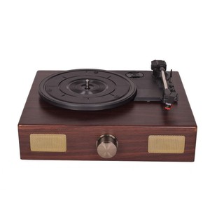 Giradischi in vinile (3 velocità) dotato di altoparlanti integrati, uscita Auto-Stop, BT e RCA, suono retrò + connettività moderna - Product Image 4