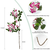 Livraison rapide d'usine, fleurs artificielles en soie de bougainvillier de 113 cm, douces, personnalisables, pour la remise des diplômes, les mariages, Noël, la maison