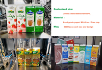 Boîtes en Carton à Toit en Pignon pour Emballage Personnalisé de Papier Aseptique pour Jus Liquide et Lait