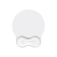 Repose-poignets en silicone transparent respirant pour clavier et souris, idéal pour le bureau et l'utilisation transfrontalière.