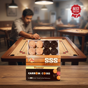 Jeu de carrom en bois pour l'intérieur avec boîte de rangement durable - Product Image 4