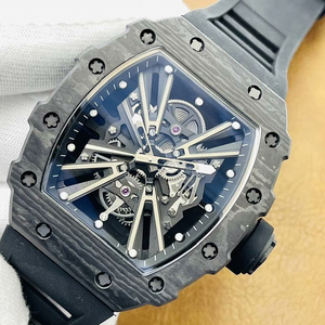 Montre automatique pour homme, best-seller, 1201, en fibre de carbone forgée, creuse, mécanique, avec éclairage nocturne, étanche, pour affaires et loisirs - Product Image 3