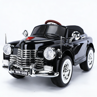 Voiture électrique pour enfants à quatre roues, télécommande 2.4G, lecteur de musique multifonction, batterie, style rétro, haute performance