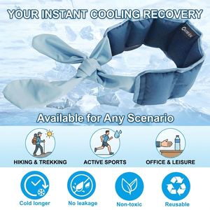 Instant <strong>Cooling</strong> <strong>Neck</strong> <strong>Wrap</strong> - Portable Reusable Ice Pack for Summer Heat, Sports &amp; Outdoor Relief Stay Cool This Summer - Product Image 4
